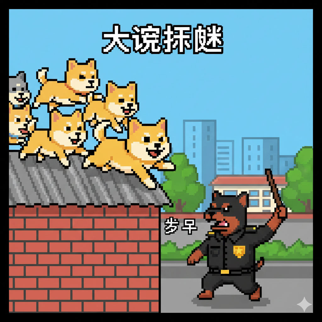 大院探险像素画